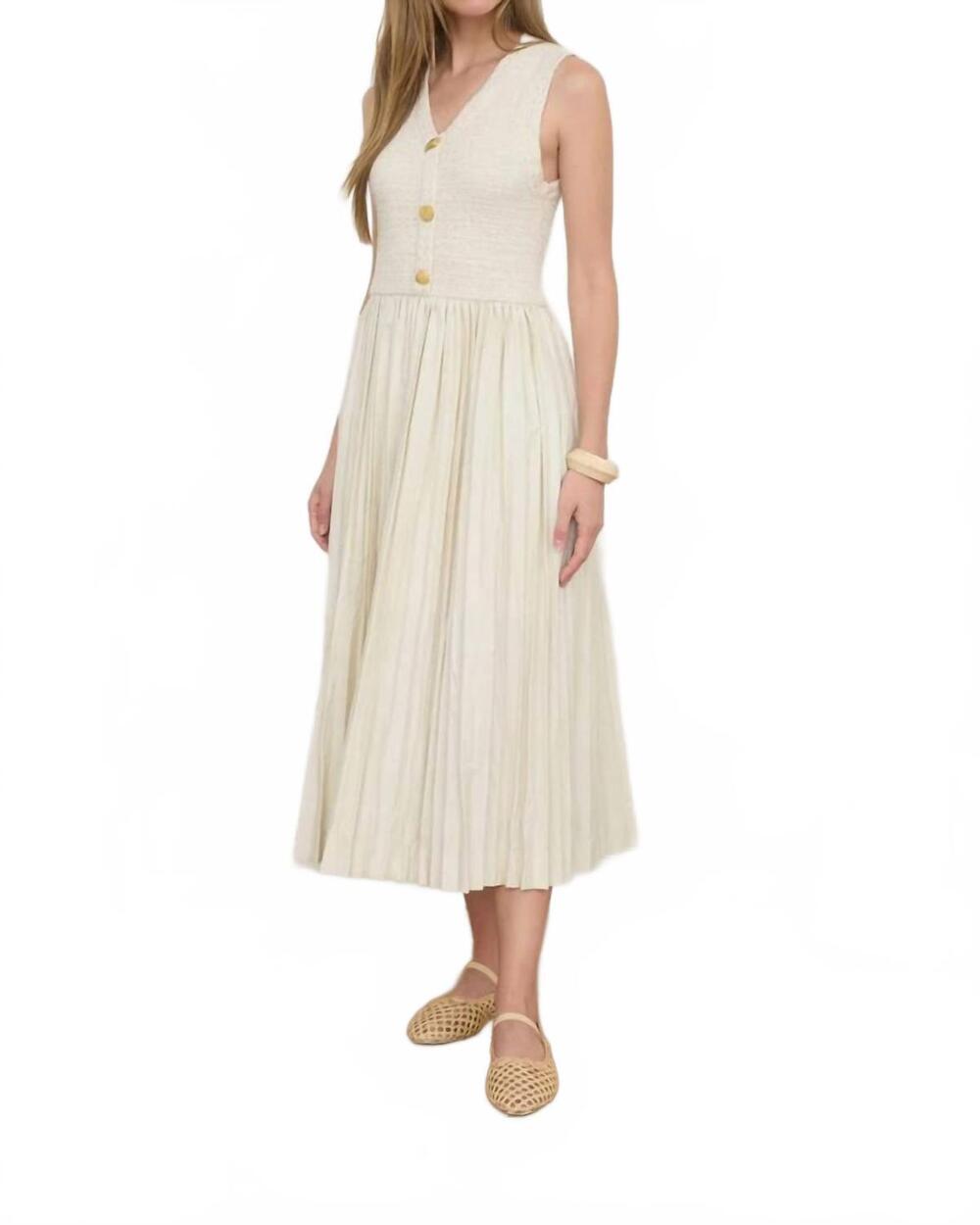 NEW ZOE AND CLAIRE shell-shocked honey dress in cream